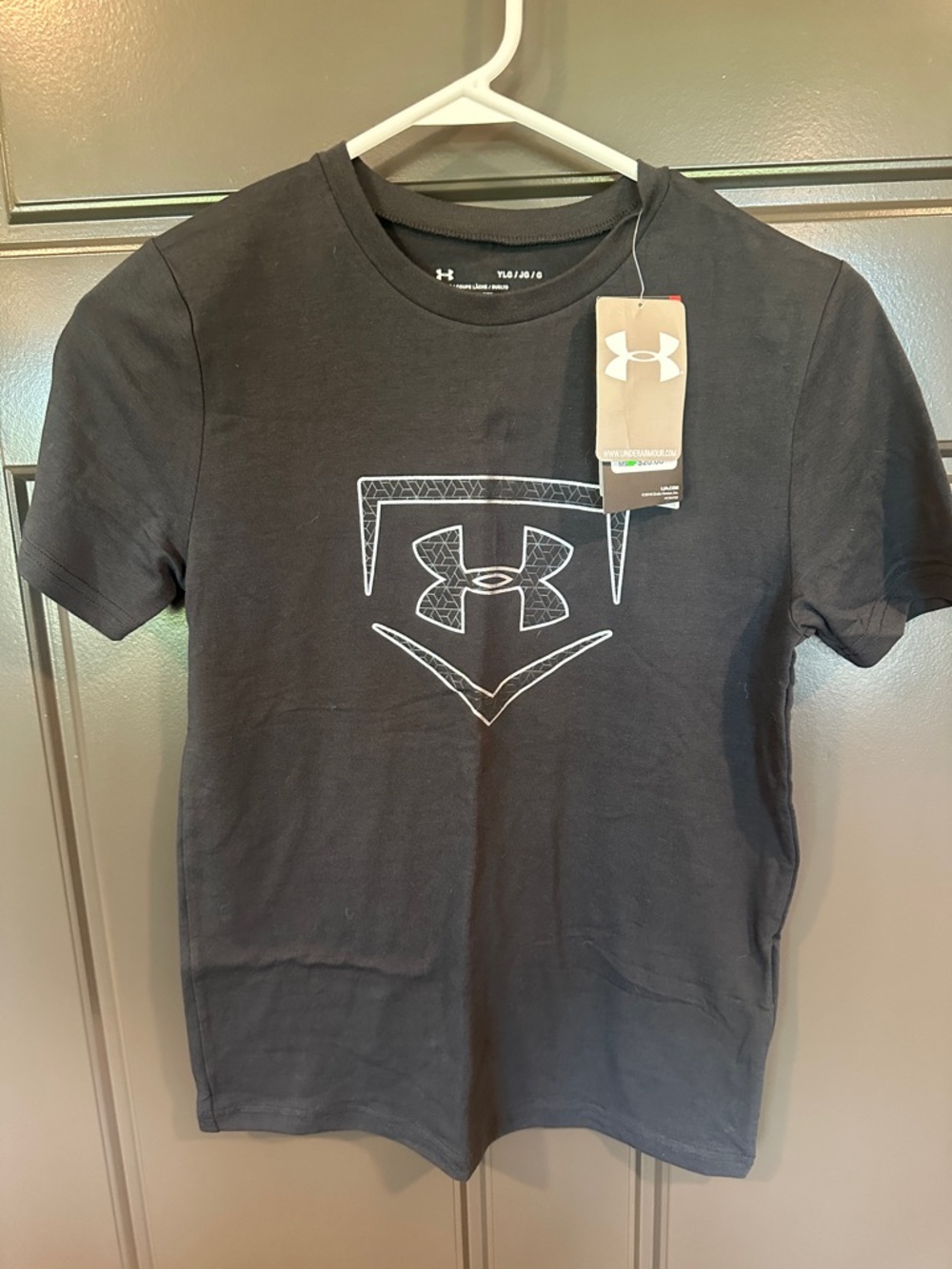 Under Armour Black Tee with White Logo Graphic